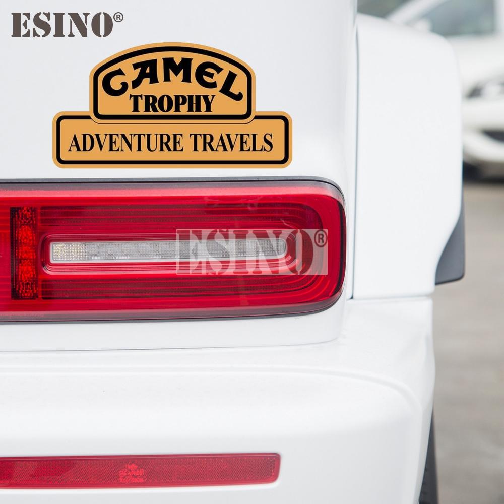 Style de voiture Créatif Drôle Camel Trophy Autocollant Décoratif Dessin Animé PVC Décalcomanie Imperméable Carrosserie Voiture Miroir Garde-boue Motif Vinyle