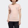 Adidas Neo Cartoon Pattern Letter Printed Round Neck Short Sleeve T-Shirt Women Tops Pink GJ5320