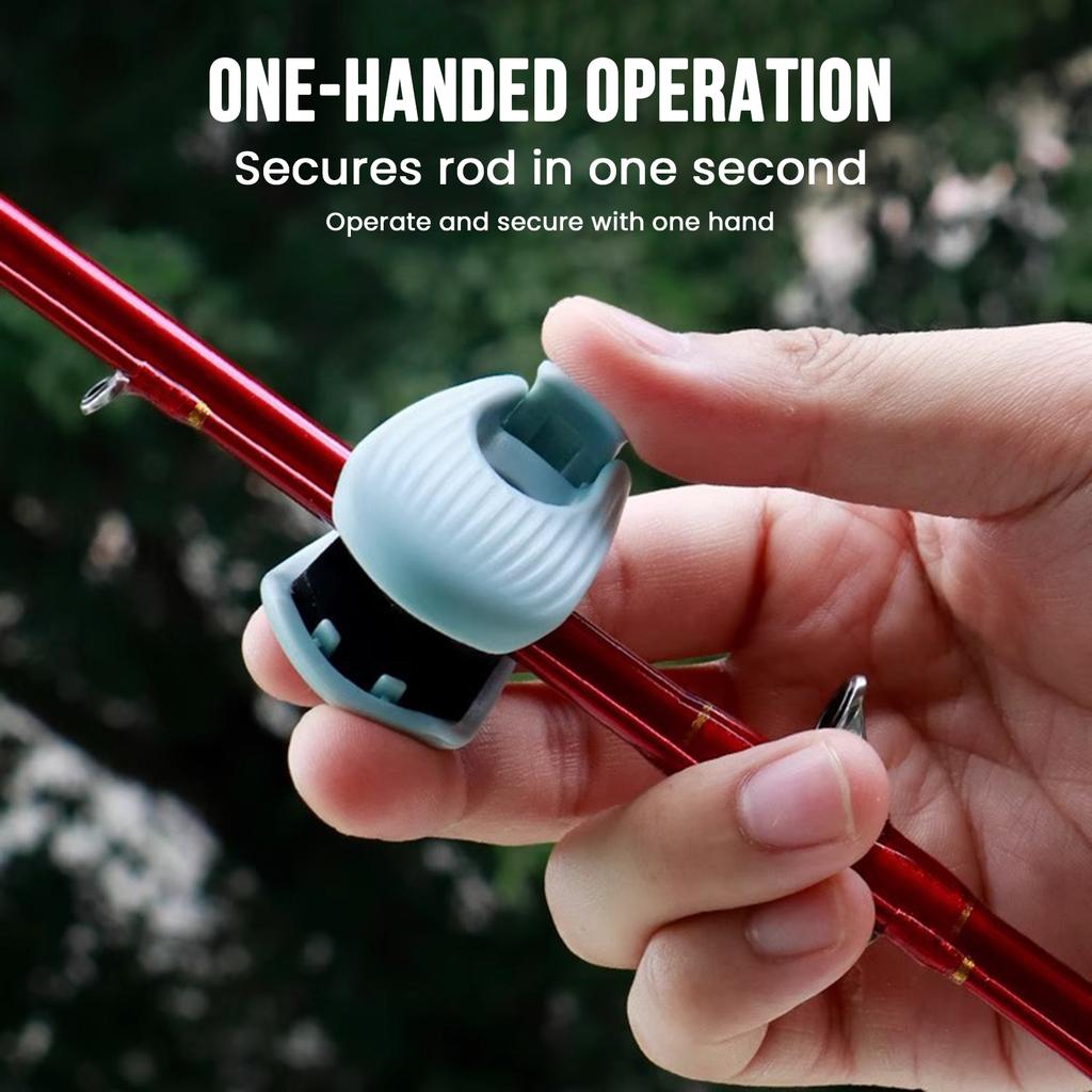 Multifunctional Rod Holder Fishing Rod Clips Fishing Rod Holder Fixer Clip for Various Sizes Fishing Pole