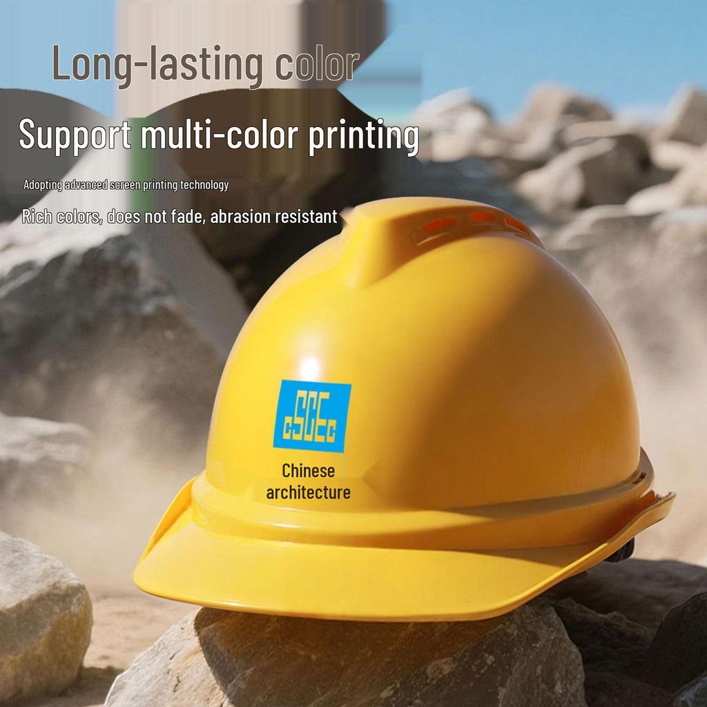 Iron Head Kung Fu V-formad Andningsbar Säkerhetshjälm – Slagtålig, Krossäker, Tryckt för Byggarbetsplatser