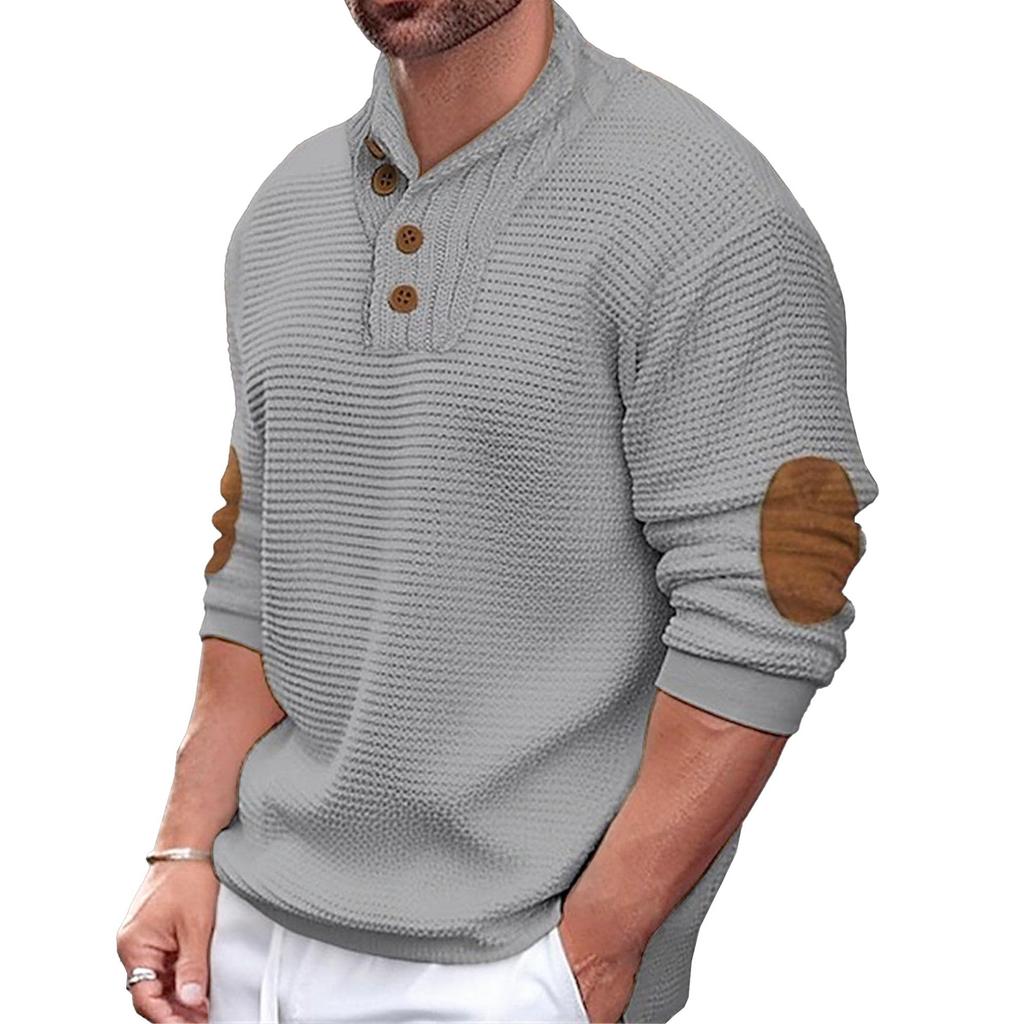 Mens Quater Button Pullover Shawl Collar Sweaters Textured Cable Knit Lightweight Sweater With