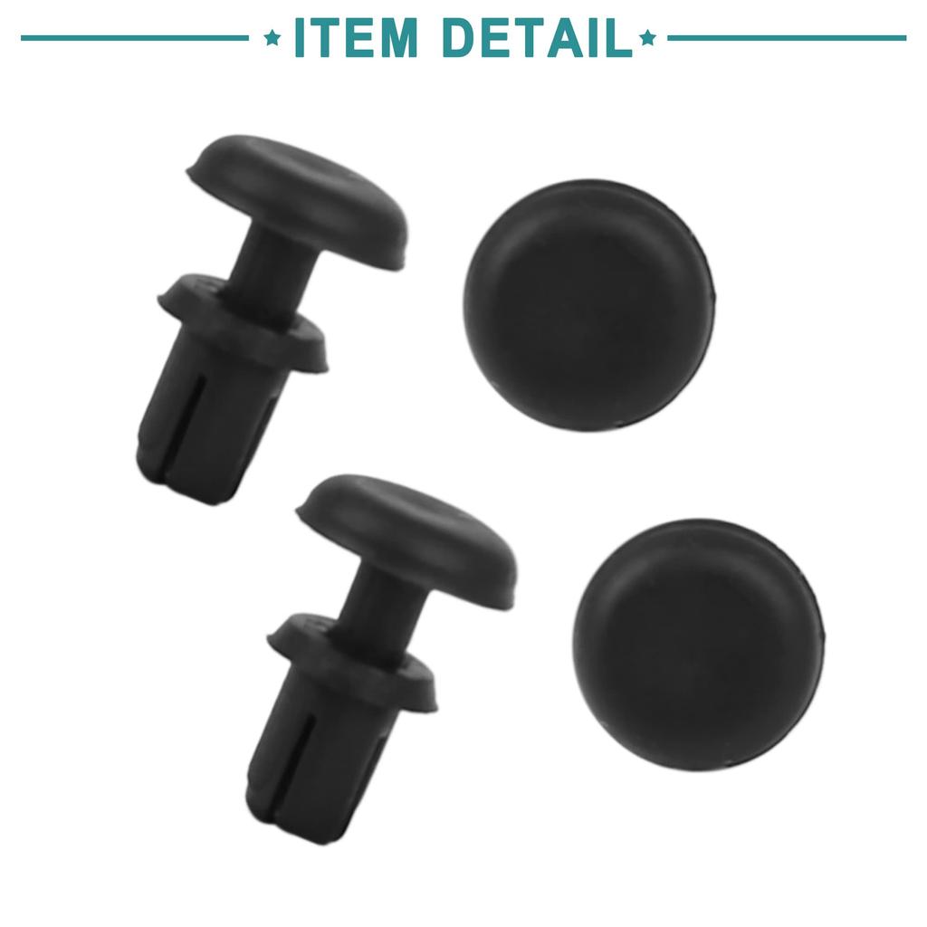 ACROPIX 30pcs Push Rivet Tool Screen Door Panel Retainer Fastener Clip Door Visor Universal Plastic Rivets Push Type 4mm Black