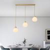 Nordic Modern Three-Head Glass Chandelier for Dining & Bar