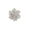Rotating Snowflake Brooch for Women - High-end, Exquisite, Pleated Blouse Accessory, High-end Waist Cinch Brooch, Flower Pin
