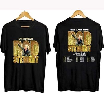 Rod Stewart Vieną paskutinį kartą Pasaulinis turas 2025 m. Marškinėliai Unisex