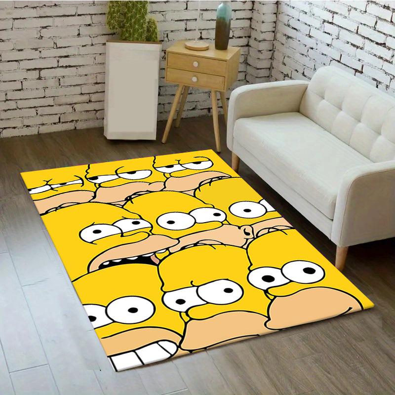 The Simpsons Area Rug - Soft & Durable For Living Room , Bedroom , And Outdoor Use - Hand Washable Polyester Floor Mat