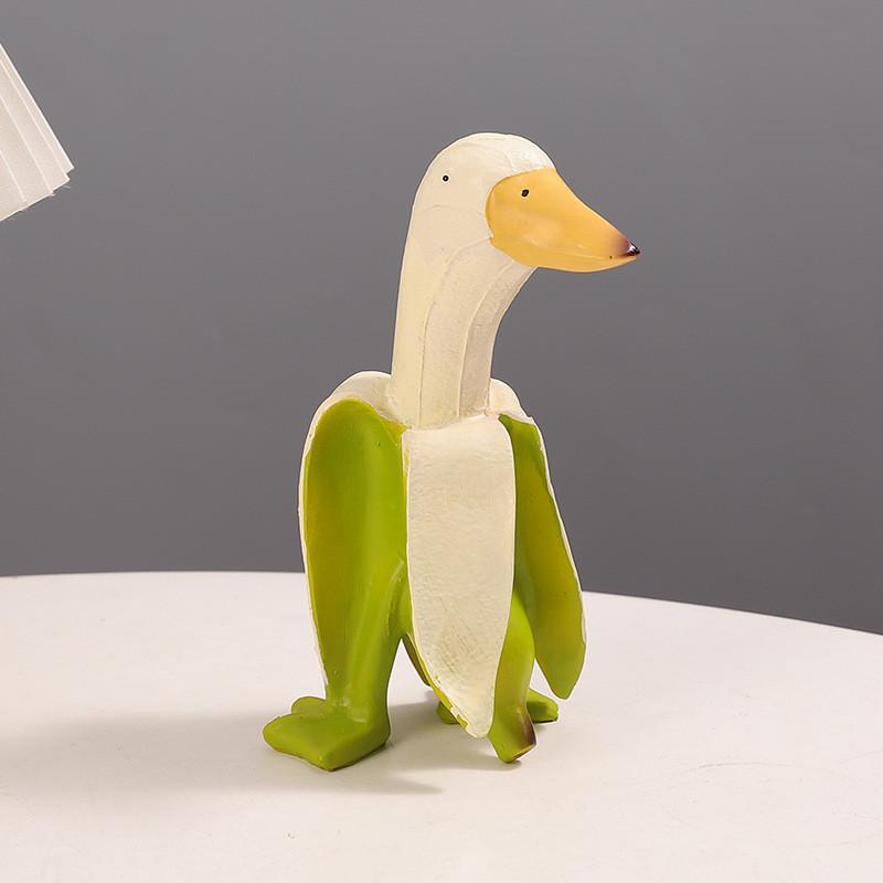 Duck Banana Resin Animal Sculpture Fun Desktop Decorations Gift Friends For