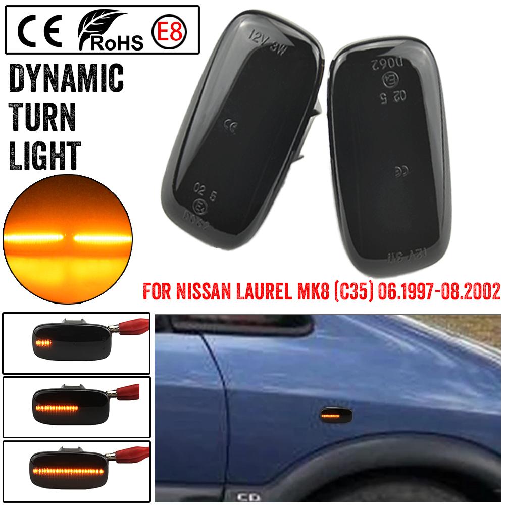 For Nissan Maxima Skyline R34 Almera N15 N16 Pulsar Primera P11 P12 Flowing LED Side Marker Dynamic Turn Signal Light Lamp