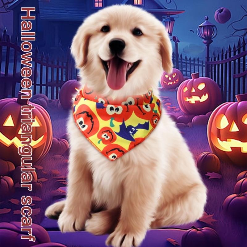 3pack Festives Dog Headscarf Pet Triangles Shape Scarf Holiday Pet Fashion Scarf for Large Breeds