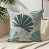 Leaf Pattern Jacquard Linen Pillow Cover Soft Textured Fabric Wrinkle Resistant Cushion Case For Living Room Bedroom