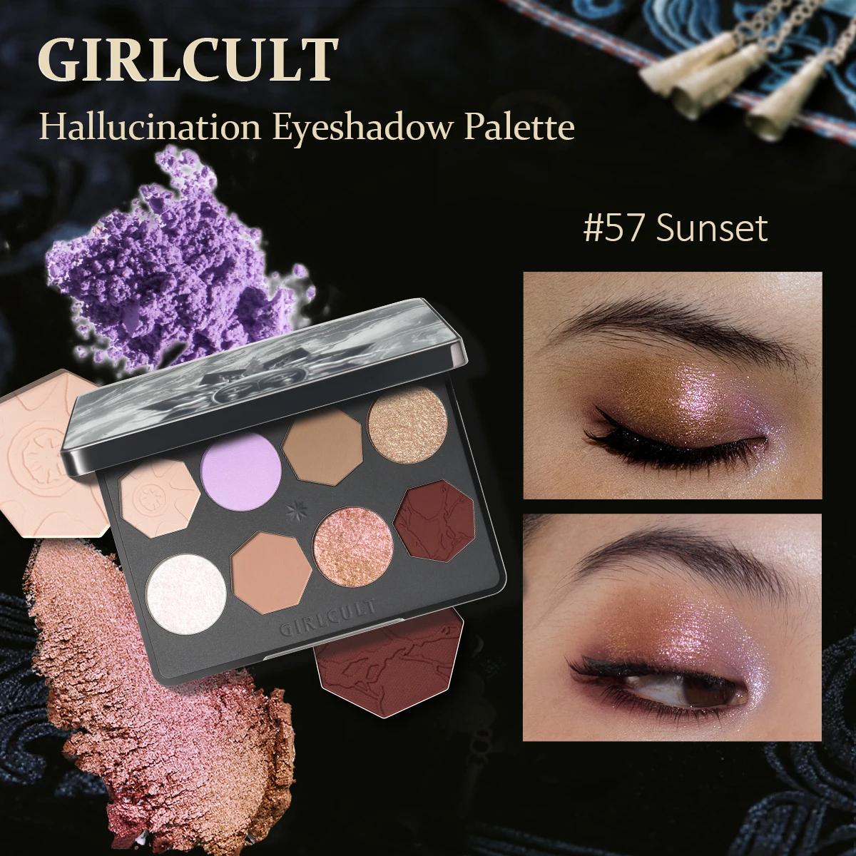 

Girlcult Hallucination Eyeshadow Palette(57-59),8-Color,Silky Powder Texture,Fine & Minimal Fallout,Matte & Shimmer Finishes 57 Sunset