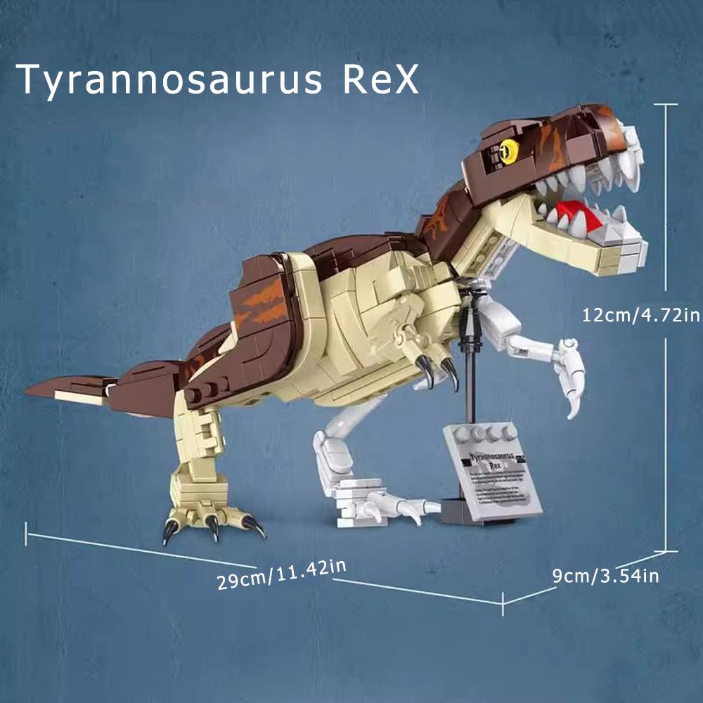 Non-Toxic 389+Pcs Dinosaurs World Building Blocks Toy Set Bricks Assembly Puzzle Model Creative Education Desk Display Gifts