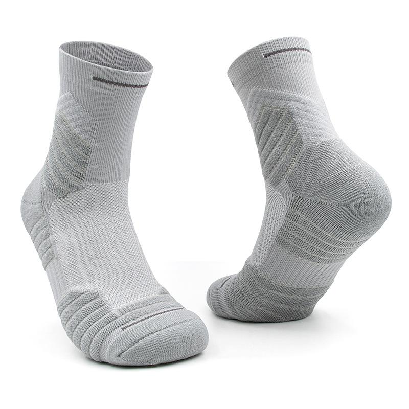 5 Pairs Men's Summer Professional Training Mid Calf Breathable Mesh Quick Dry Sports Socks