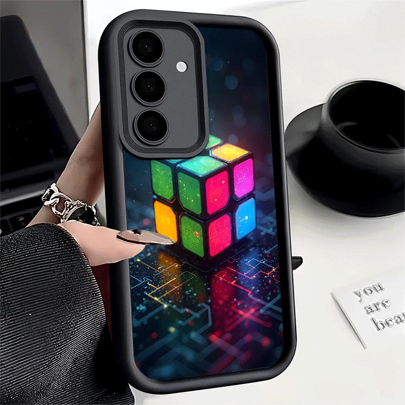 Phone Case for Samsung Galaxy S26 S25 Ultra S24 FE Rubik Cube Formula Spoofs Math Shell S23 Plus S22 + S21 S20 5G Soft Silicone