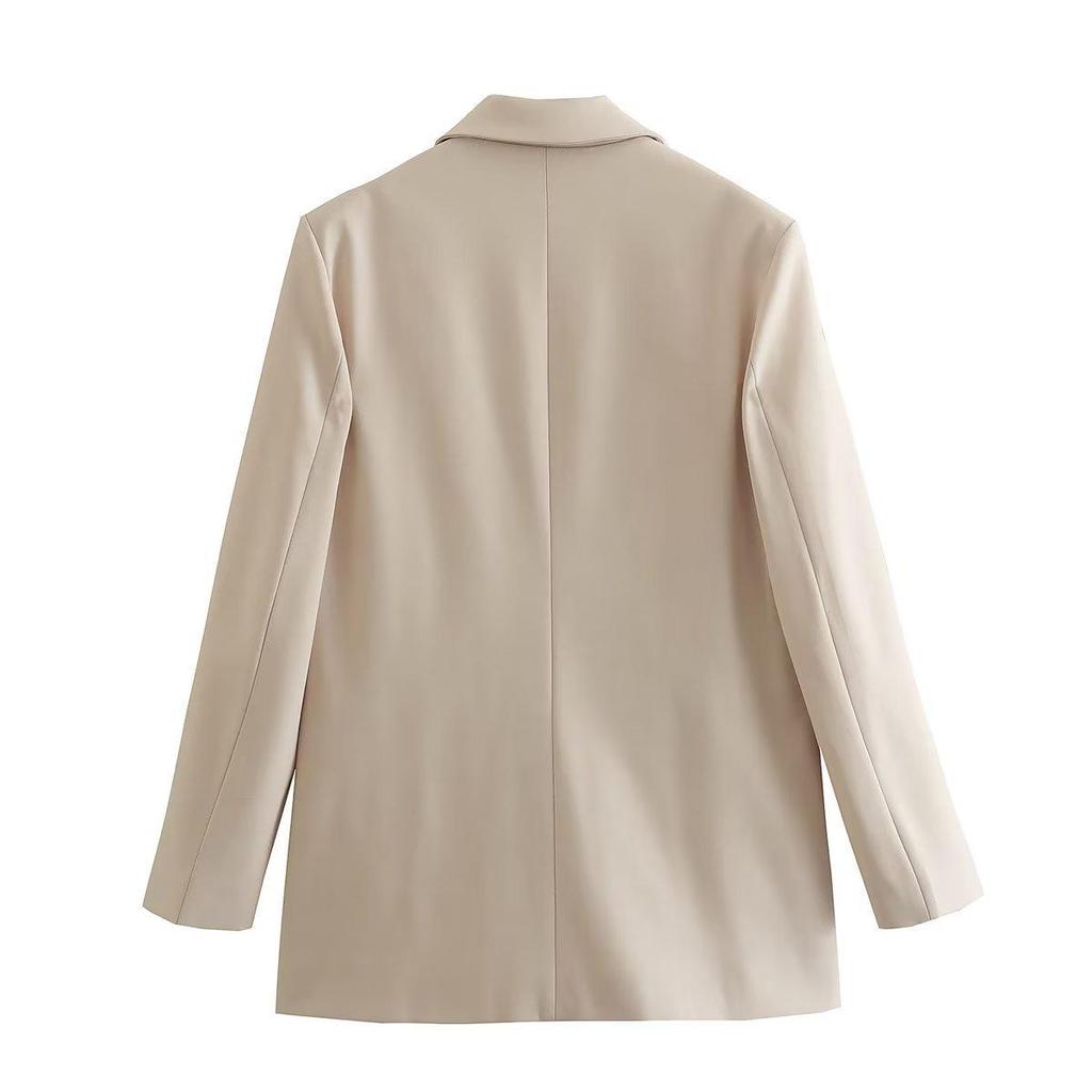 Women's Winter Double-Breasted Casual Suit Jacket - European/American Style