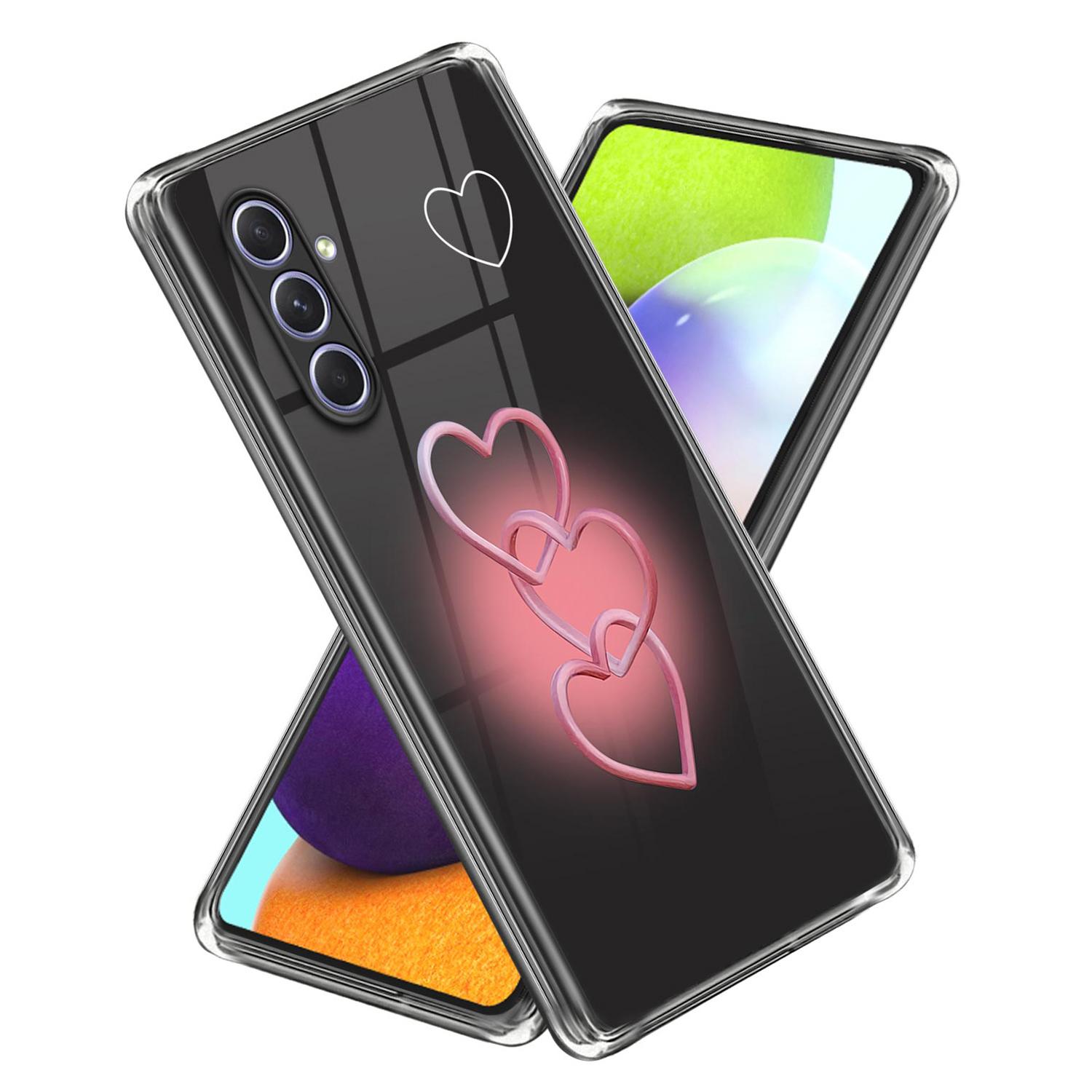 

For Samsung Galaxy A34 5G TPU Cover Pattern Printing Shockproof Protective Phone Case Three-Love