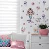 Mermaid Princess and Jellyfish Wall Sticker Self-Adhesive Removable for Bedroom Living Room Background Home Decor