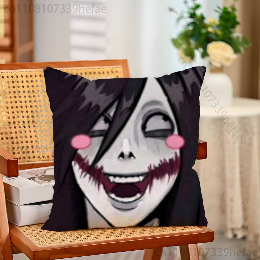 Creepy Urban Killer Jeff Pillow Case Plush Pillow Cases Home Decoration Pillow Cover for Sofa Bed Chair Living Room