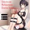 DIY Sex Rope 7PCS  Body Restraint Handcuff Diverse Usage Sexope Back Leg Restraint Ankle Cuff Adult SM Sex Toy Women Bondage