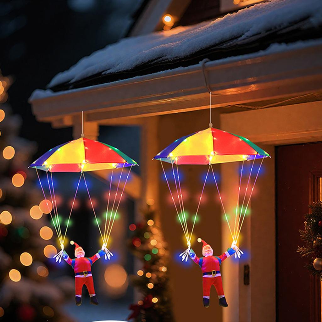 Santa Claus Parachute Christmas Tree Pendants Lovely Creative Pendant Parachute For Holiday Home Decoration New Year