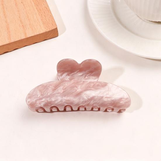 Women Hair Claw, High Elastic Spring Buckle Back Head Hair Clip, Geometric Shape Shower Hair Claw for Medium And Long Hair