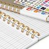 A5 Passwortbuch Spiralgebunden Login-Organizer Mit Stickern Elastischer Verschluss Twin-Wire Passwort-Logbuch