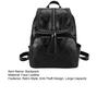 Unisex Retro Backpack Faux Leather Waterproof Schoolbag Anti-Theft Multi-Pocket Backpack for Street Travel College Students