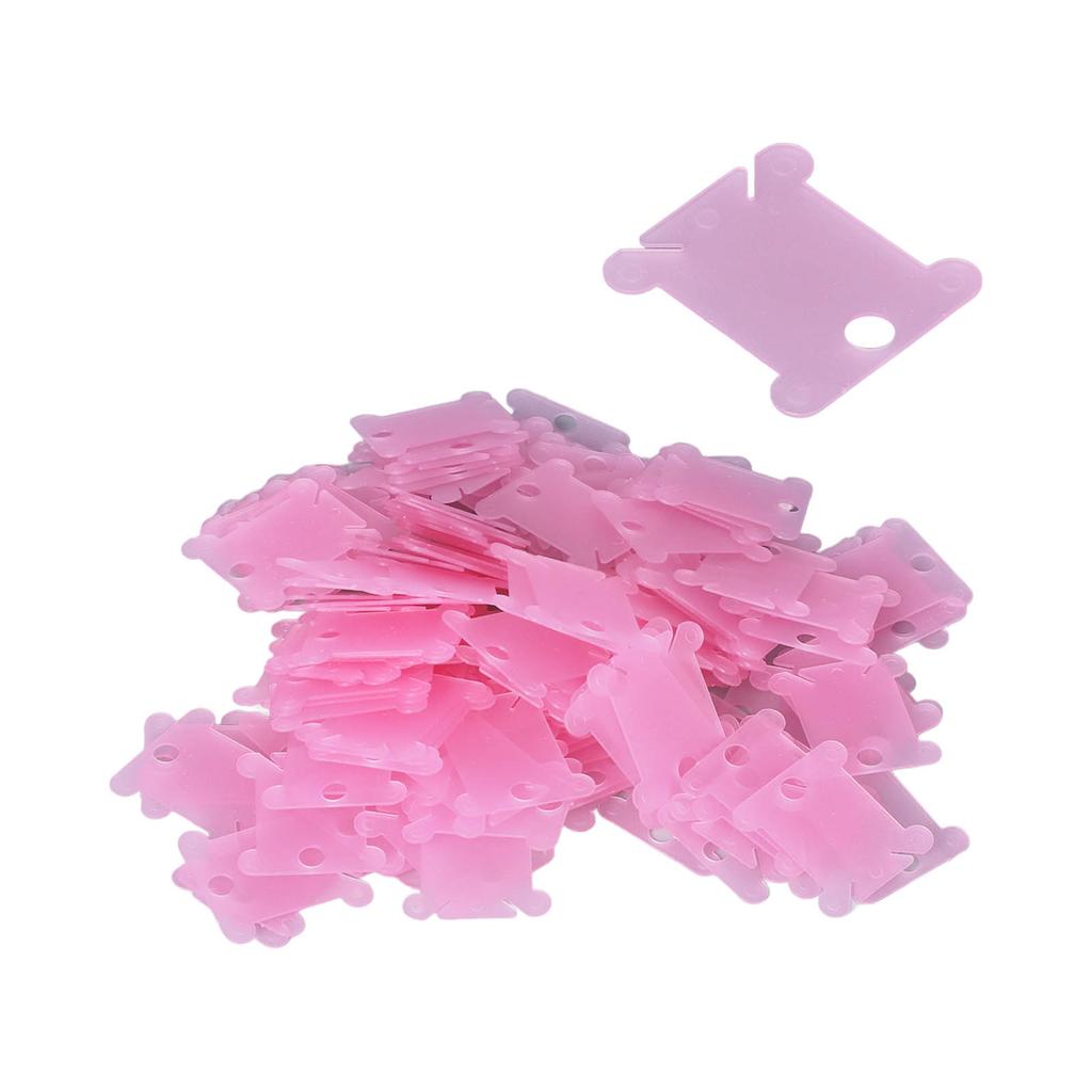200Pcs Plastic Floss Bobbin Sorting Storage Function Beautiful Practical Household DIY Sewing Thread StoragePink