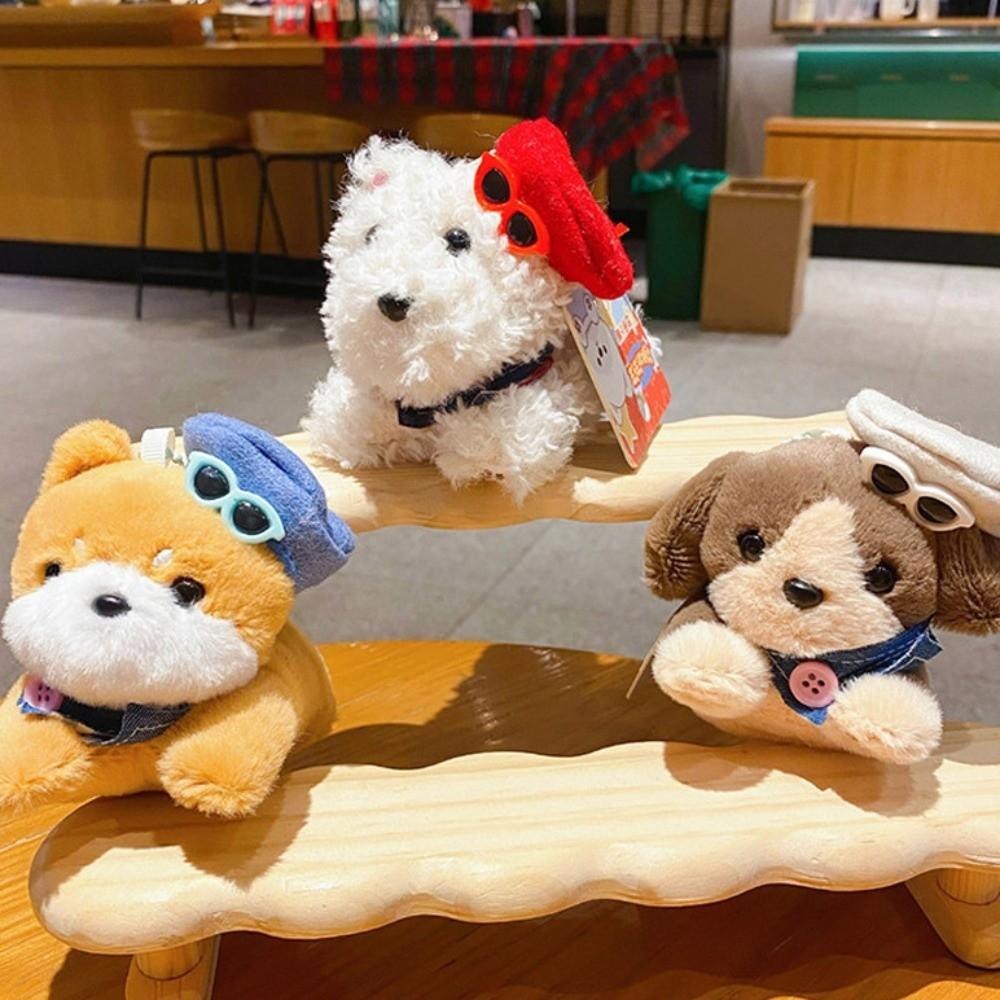 Stuffed Dog Plush Toy Keychain Cartoon Dog Plush Pendant Bag Pendant Dog Doll Pendant  Bag Decor