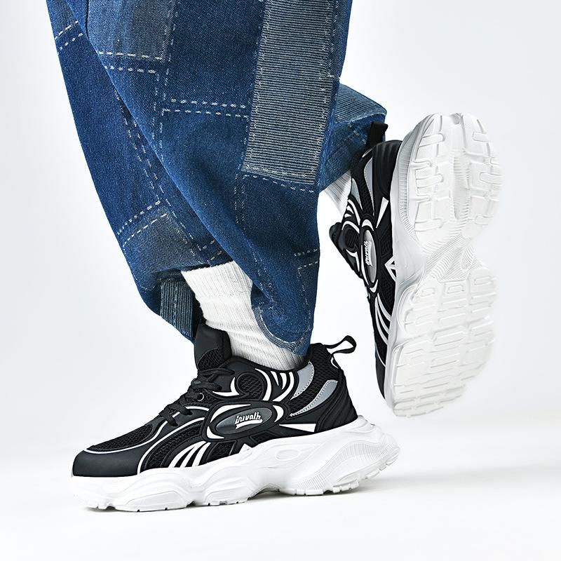 Sneakers 2024 New Thick-soled Breathable Couple Dad Shoes Casual Versatile Fashion Heightening Retro Men's Shoes Women's Shoes