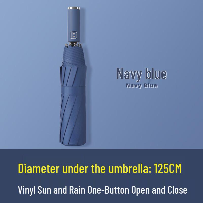 WH Fully Automatic Folding Umbrella for Rain and Sun