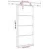 VidaXL Porte coulissante kit de quincaillerie noir 90x205 cm verre ESG, porte intérieure, porte de grange intérieure, porte 3375799
