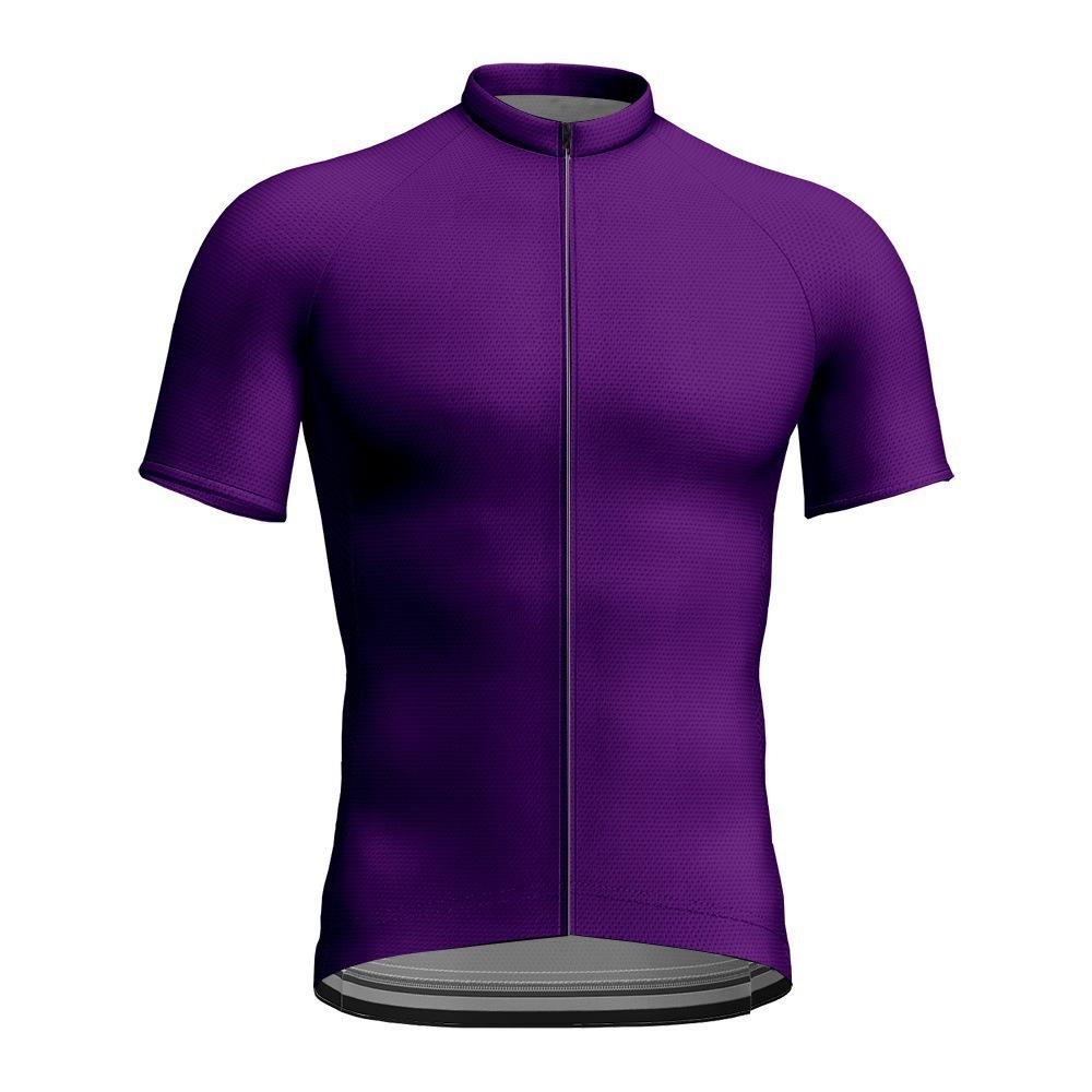 New Summer Solid Color Series Printed Short-sleeved Men's and Women's Sports Tops Mountain Bike Cycling Clothes