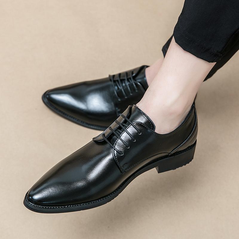 Dress Shoes Men High Quality Handmade Oxfords Leather Suit Shoes Business Footwear Wedding Formal Italian Shoes Men