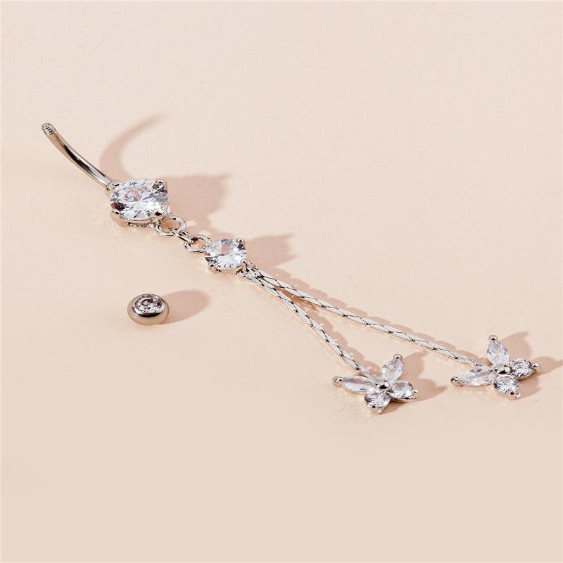 Evropské a americké punkční šperky Vermikulit Motýl Tekoucí Nehty Nehty Dva Motýlí Nerezové Materiály