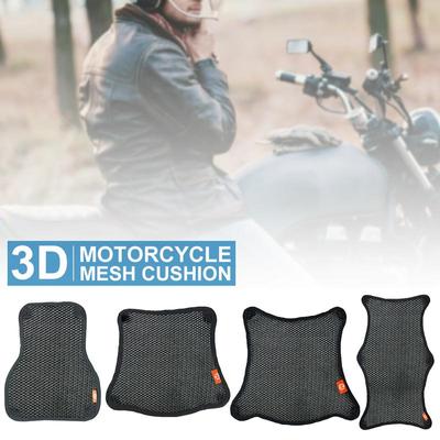 Pokrowiec na siedzenie motocyklowe Summer Cooling, antypoślizgowy, dwuwarstwowy, siatkowy, 3D, plaster miodu, poduszka na siedzenie, akcesoria motocyklowe