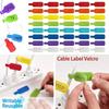 1-100pcs Reusable Waterproof Cable Labels Color-Coded Organizer Straps Data Charger Cords Management Home Office Travel