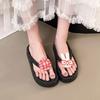 Cute and Versatile High-end Polka Dot Soft Bottom Heightening Flip-flops Thick Bottom Outer Wear Indoor Home Fashion Casual Sandals