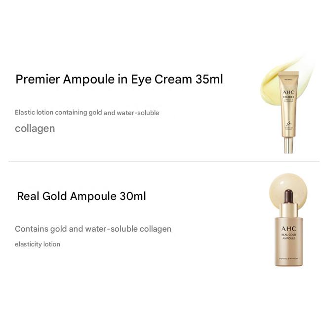 AHC Kit spécial de soins de la peau au caviar noir (tonique + lotion + crème + ampoule + crème pour le contour des yeux)