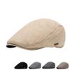 Autumn and Winter Velvet Thermal Beret Men's Knitted Cap Casual Forward Hat British Newsboy Hat