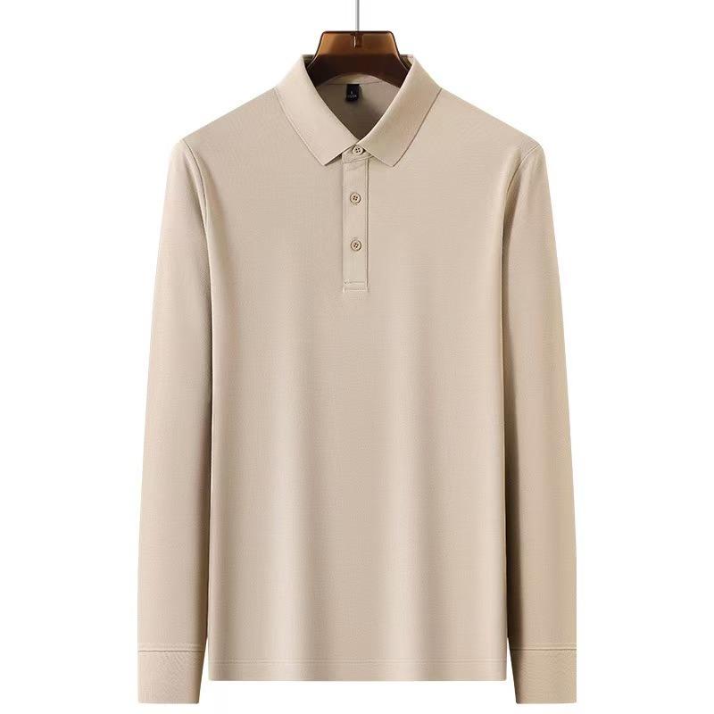 STORN Men's Fashion Waffle Solid Long Sleeved Polo Shirt Summer Breathable Comfortable Top