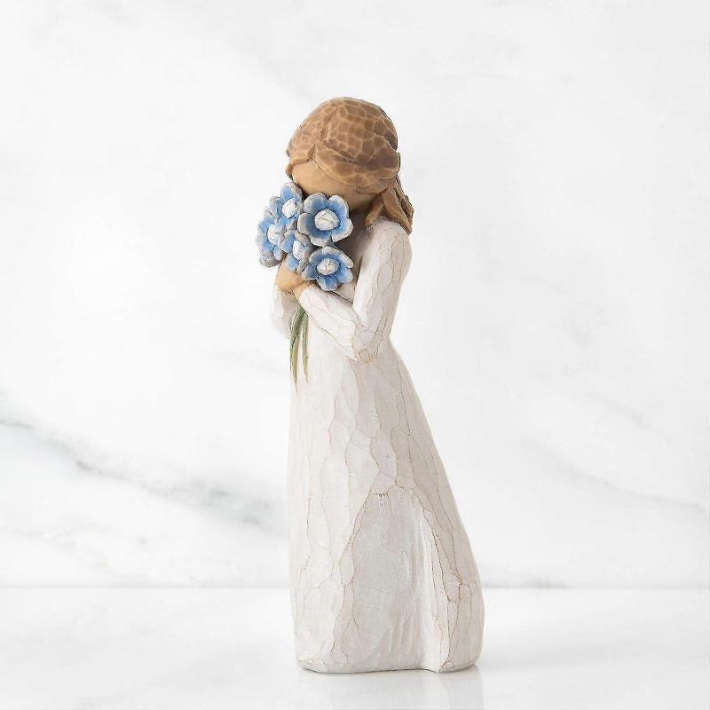 Forget-me-not Hand-Carved and Painted Decorative Ornament