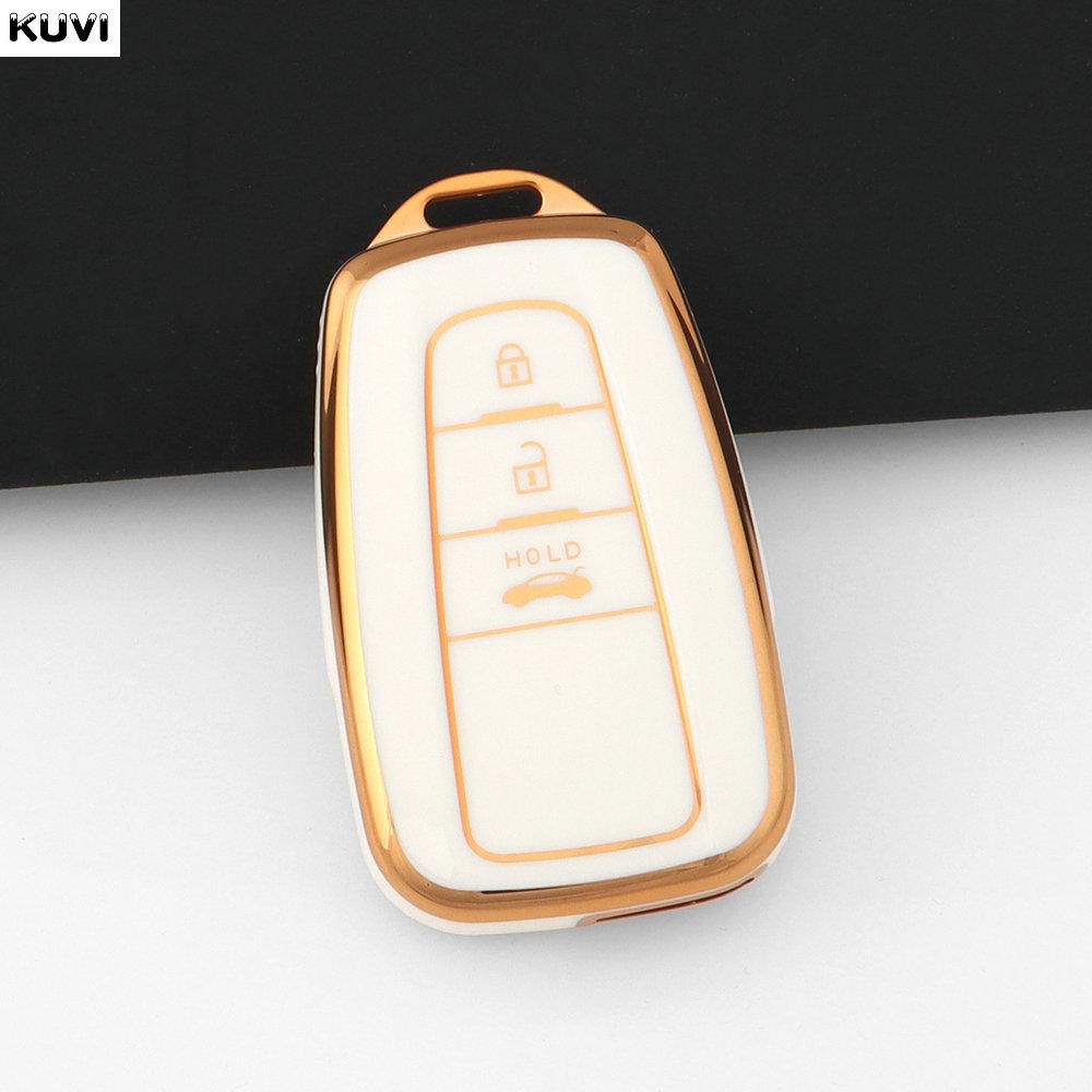 2 3 Button Tpu Car Key Case Cover Shell For Toyota Prius Camry Corolla Chr C-Hr Rav4 Land Cruiser Prado Fob Keychain Accessories