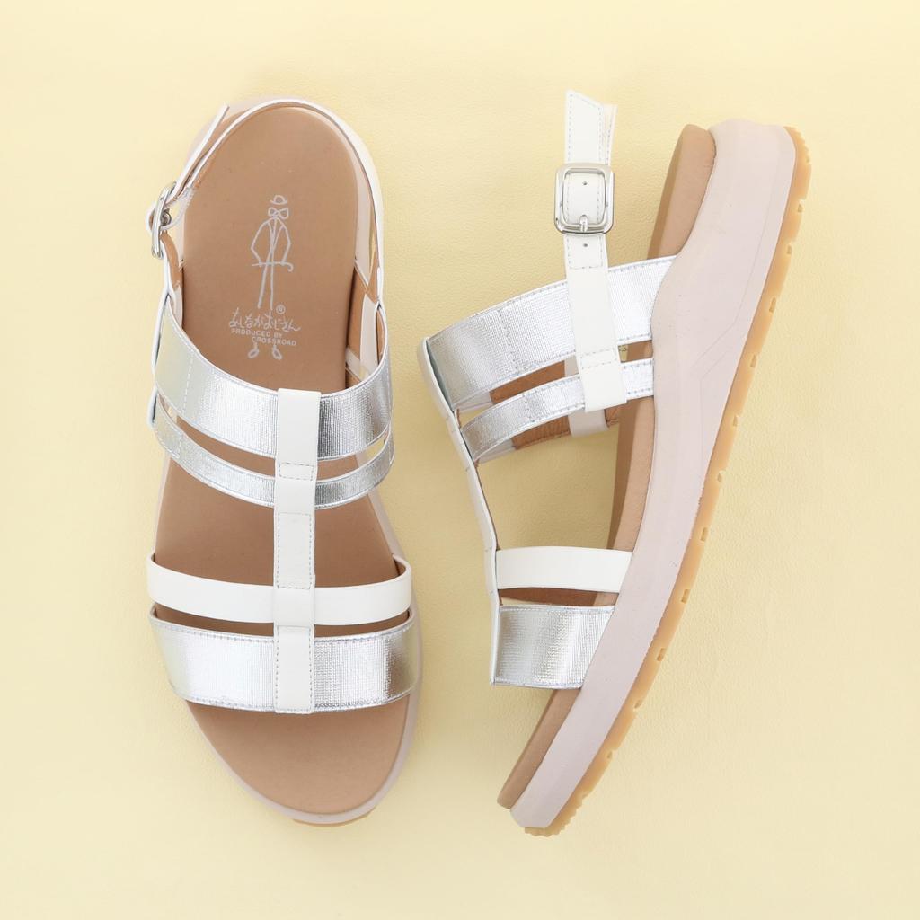 Footbed Strap Sandals Ashinaga Japanese Shoe [Uncle Ashinaga] (AS_2410161)/Uncle Ashinaga/Uncle (White, Size, Adult, Alphabet, LL)