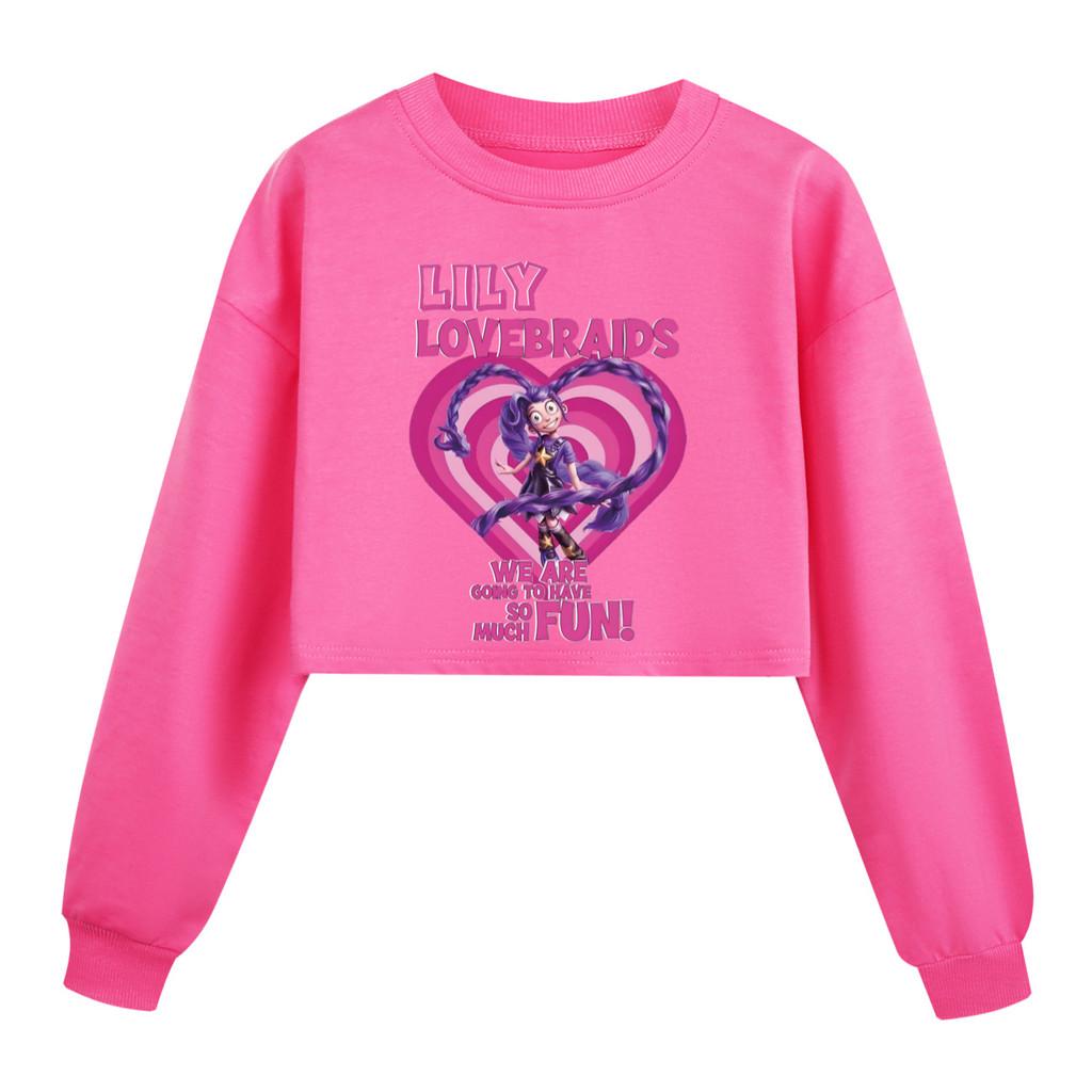 5580 Children Girls Lily Lovebraids Printed Outerwear Long Sleeves Sweatshirt