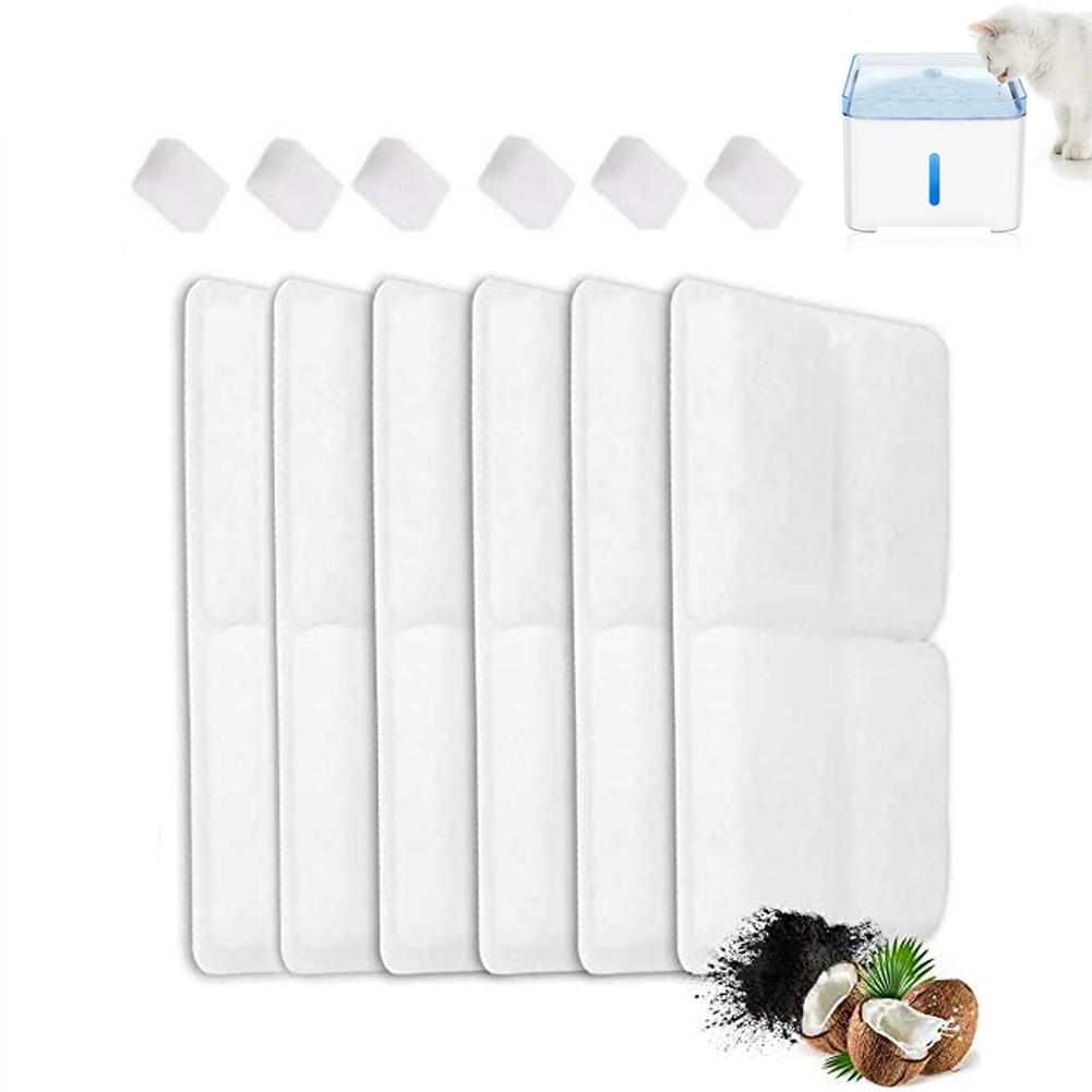 

Cat Water Fountain Filters Pet Fountain Replacement Filters with Coconut Activated Carbon Suitable for 2L Water Dispenser