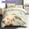 Map Flower Bird Pattern Bedding Quilt Set  Home Decoration  Gift (1 * Duvet Cover + 2 * Pillowcase  Without Core)