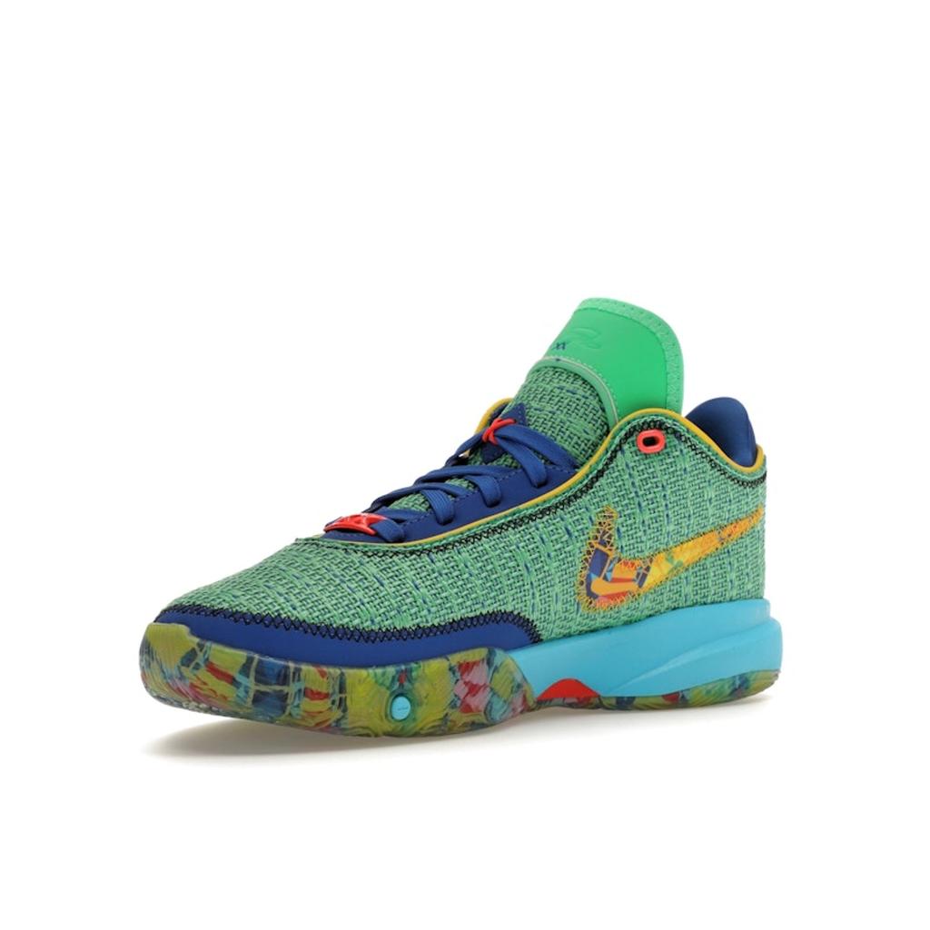 Nike Dětské tenisky LeBron 20 GS Kaleidoscope Green Electric-Algae Game-Royal DV3021-300