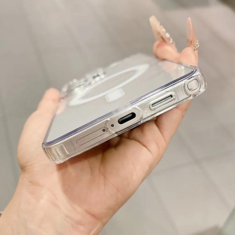 For Magnetic Clear Acrylic Case For Samsung Galaxy S26 S2 Edge S24 S23 S22 Plus Ultra FE A37 A7 A36 A6 A3 A Cover