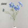Faux Chrysanthemum Flowers Artificial Scabious with Bendable Long Stems, Realistic Bouquet for Living Room Flower Table Vase Centerpiece Floral